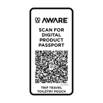 Pochette da viaggio ecologico con scomparto principale 2l color azzurro ciano terza vista