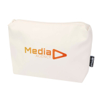 Pochette da viaggio ecologico con scomparto principale 2l color bianco sporco