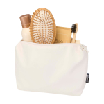Pochette da viaggio ecologico con scomparto principale 2l color bianco sporco seconda vista