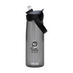 Borraccia in Tritan con cannuccia 740ml Camelbak® Thrive Flip Tritan Renew color grafite vista con stampa tampografica