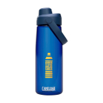 Borraccia in Tritan con tappo ribaltabile 740ml Camelbak® Thrive Chug Tritan Renew color blu reale vista con stampa tampografica