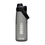 Borraccia in Tritan con tappo ribaltabile 740ml Camelbak® Thrive Chug Tritan Renew color grafite vista con stampa tampografica