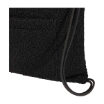 Zaino a sacca in sherpa riciclato con tasca frontale 9l color nero vista dettaglio 1