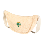 Borsa a tracolla in sherpa riciclato con spallacci 3l color naturale