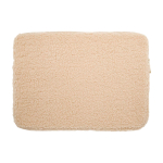 Custodia per portatile in sherpa riciclato con tasche interne 13” color naturale seconda vista posteriore