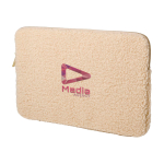 Custodia per portatile in sherpa riciclato con tasche interne 13” color naturale