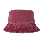 Cappello tipo bob in cotone lavato con design senza tempo 245 g/m2 color bordò seconda vista frontale