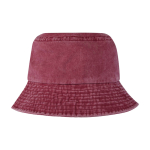 Cappello tipo bob in cotone lavato con design senza tempo 245 g/m2 color bordò seconda vista posteriore