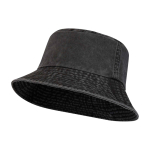 Cappello tipo bob in cotone lavato con design senza tempo 245 g/m2 color nero
