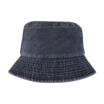 Cappello tipo bob in cotone lavato con design senza tempo 245 g/m2 color blu mare seconda vista posteriore