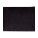 Coperta in sherpa riciclato con tatto confortevole 126 x 152 cm color nero seconda vista frontale
