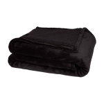 Coperta in sherpa riciclato con tatto confortevole 126 x 152 cm color nero seconda vista