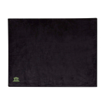 Coperta in sherpa riciclato con tatto confortevole 126 x 152 cm color nero