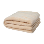 Coperta in sherpa riciclato con tatto confortevole 126 x 152 cm color avorio
