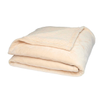 Coperta in sherpa riciclato con tatto confortevole 126 x 152 cm color avorio seconda vista
