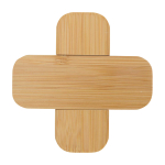 Sottopentola piccolo in bambù con angoli arrotondati color naturale seconda vista frontale