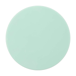 Specchio da trucco elegante e scorrevole per ritocchi rapidi color verde tenue seconda vista frontale