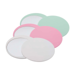 Specchio da trucco elegante e scorrevole per ritocchi rapidi color rosa chiaro seconda vista in vari colori