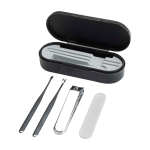 Set manicure che include tutti gli strumenti essenziali color nero seconda vista
