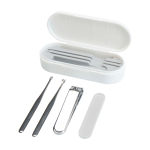 Set manicure che include tutti gli strumenti essenziali color bianco seconda vista