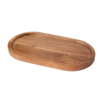 Vassoio elegante in legno di acacia di alta qualità color legno