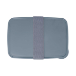 Lunch box in plastica riciclata per aziende 800 ml color grigio seconda vista frontale