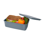 Lunch box in plastica riciclata per aziende 800 ml color grigio seconda vista