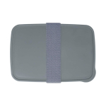 Lunch box in plastica riciclata per aziende 800 ml color grigio scuro seconda vista frontale
