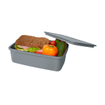 Lunch box in plastica riciclata per aziende 800 ml color grigio scuro seconda vista