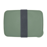 Lunch box in plastica riciclata per aziende 800 ml color verde pastello seconda vista frontale