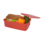 Lunch box in plastica riciclata per aziende 800 ml color rosa salmone seconda vista
