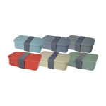Lunch box in plastica riciclata per aziende 800 ml color rosa salmone seconda vista in vari colori