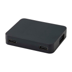 Hub USB con 4 porta in uscita e ingresso USB-A o USB-C color nero