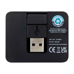 Hub USB con 4 porta in uscita e ingresso USB-A o USB-C color nero