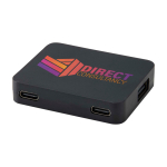 Hub USB con 4 porta in uscita e ingresso USB-A o USB-C color nero