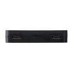 Hub USB con 4 porta in uscita e ingresso USB-A o USB-C color nero terza vista frontale