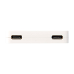 Hub USB con 4 porta in uscita e ingresso USB-A o USB-C color bianco
