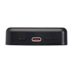 Powerbank wireless magnetica in plastica riciclata 10.000 mAh color nero vista dettaglio 1