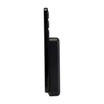 Powerbank wireless magnetica in plastica riciclata 10.000 mAh color nero vista laterale