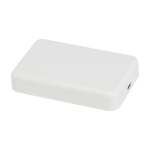 Powerbank wireless magnetica in plastica riciclata 10.000 mAh color bianco seconda vista