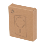 Powerbank wireless magnetica in plastica riciclata 10.000 mAh color bianco seconda vista con scatola
