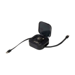 Cavo retrattile 5 in 1 per ricarica rapida e sincronizzazione dati 100W color nero quinta vista