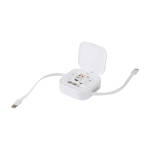 Cavo retrattile 5 in 1 per ricarica rapida e sincronizzazione dati 100W color bianco quinta vista
