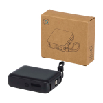 Batteria esterna in plastica riciclata con ricarica rapida 10.000 mAh color nero