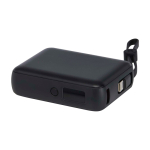 Batteria esterna in plastica riciclata con ricarica rapida 10.000 mAh color nero seconda vista