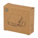 Batteria esterna in plastica riciclata con ricarica rapida 10.000 mAh color nero seconda vista con scatola