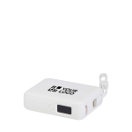 Batteria esterna in plastica riciclata con ricarica rapida 10.000 mAh vista area di stampa