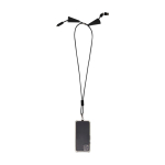 Lanyard per smartphone in plastica riciclata con cavo 5 in 1 100W color nero seconda vista