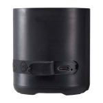 Speaker wireless in plastica riciclata con microfono integrato 3W color nero vista dettaglio 1