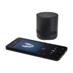 Speaker wireless in plastica riciclata con microfono integrato 3W color nero terza vista